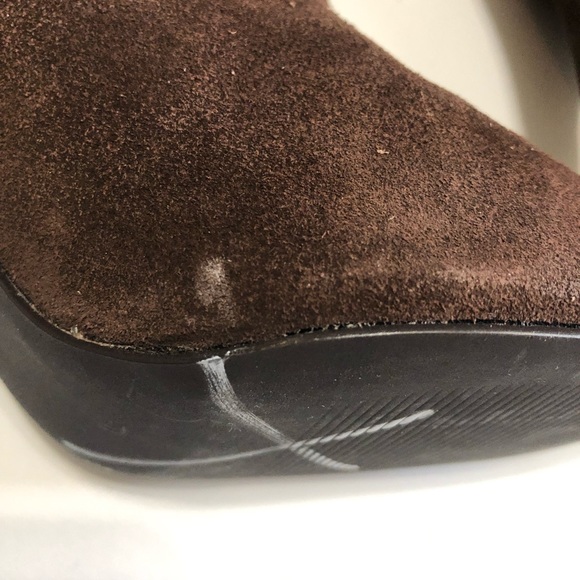 Colin Stuart Chocolate Brown Suede Boots Size 9 - Picture 2 of 4